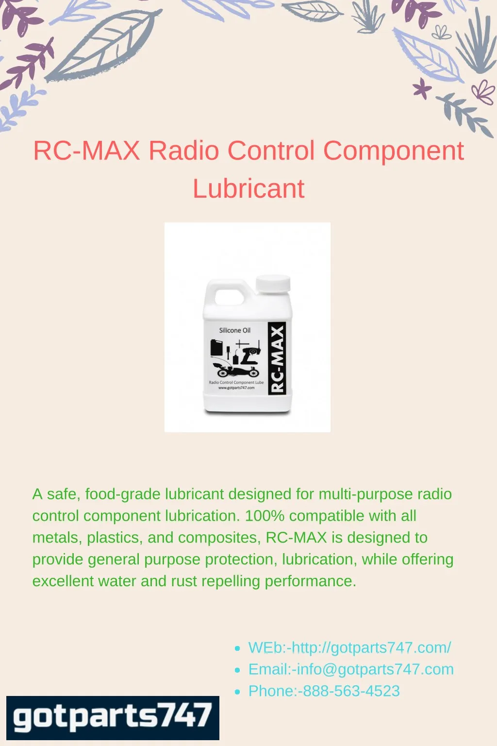 rc max radio control component lubricant n.