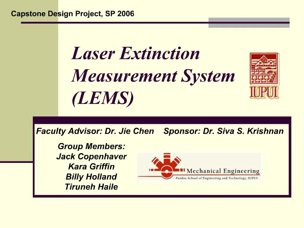 PPT Laser Extinction Measurement System LEMS PowerPoint Presentation