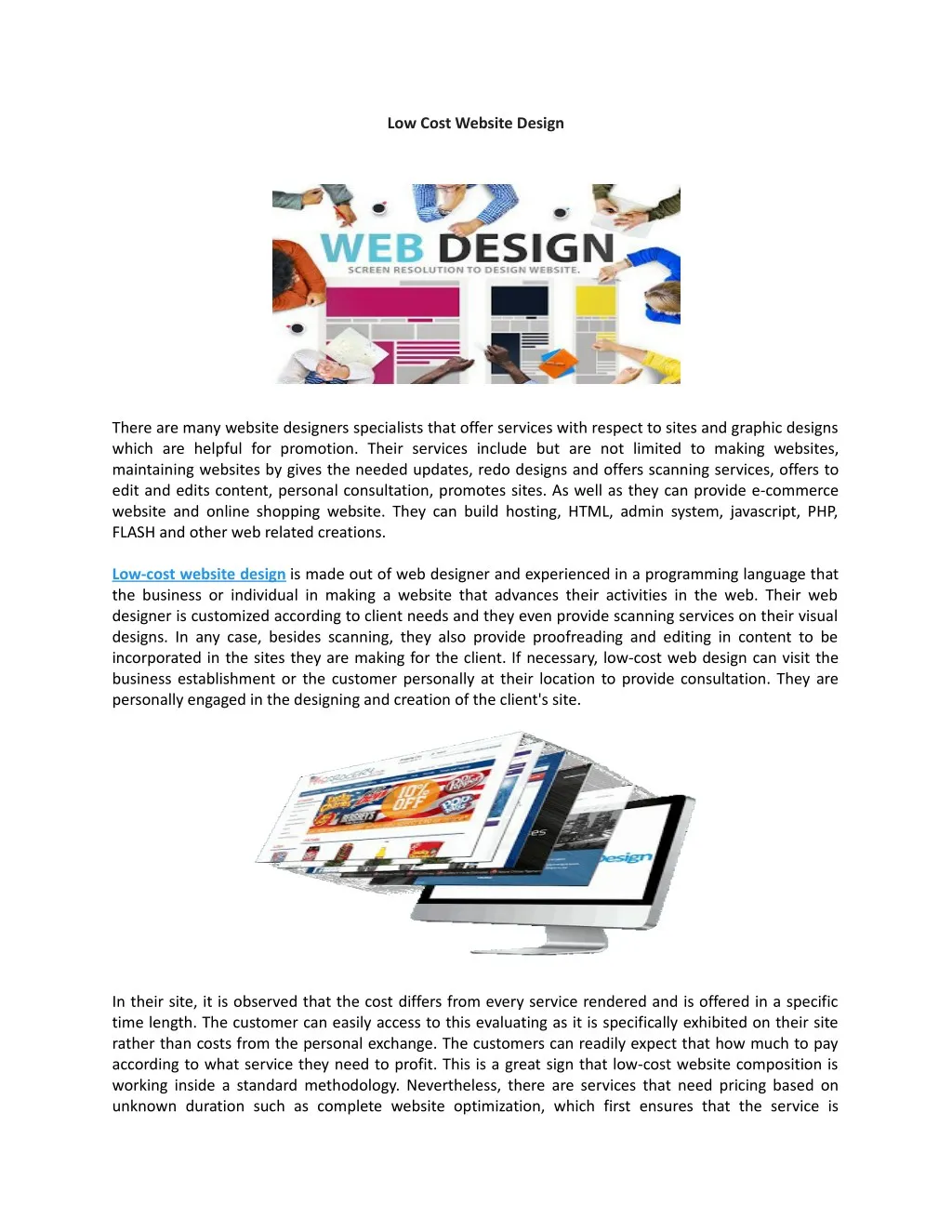 PPT Low Cost Website Design PowerPoint Presentation Free Download 