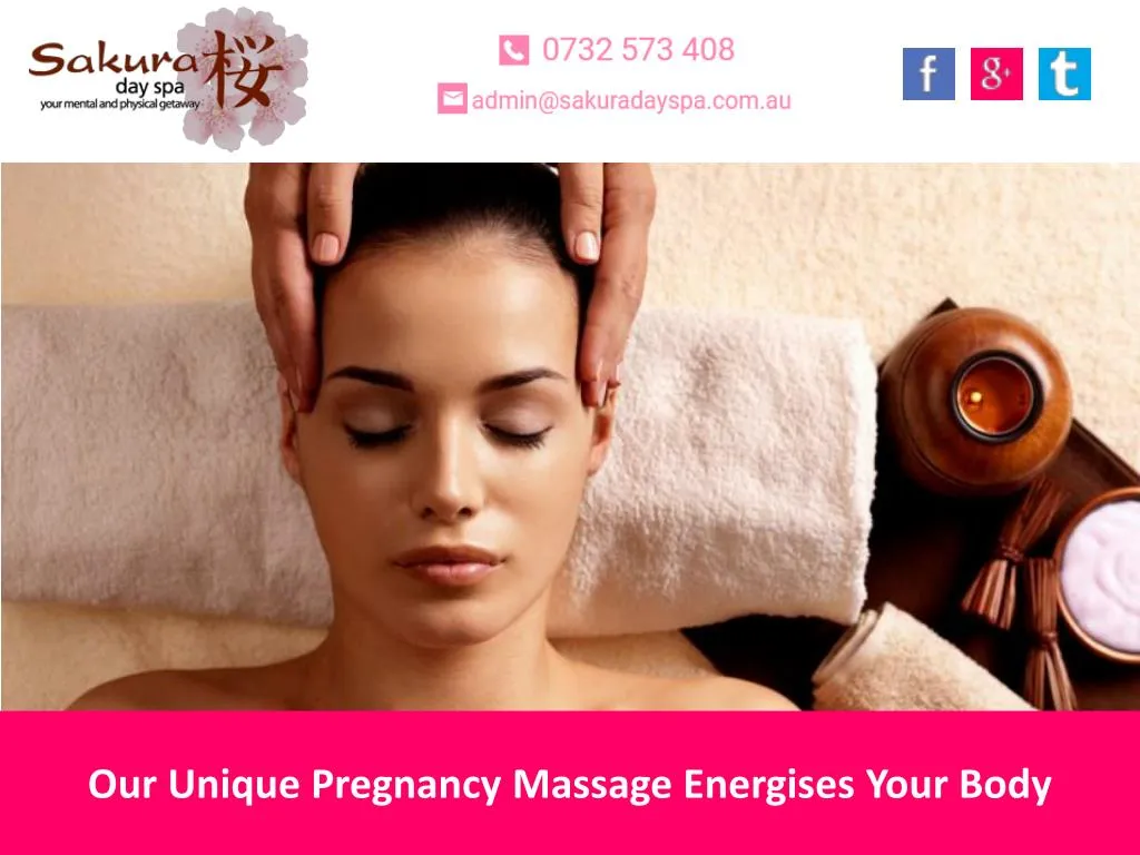 our unique pregnancy massage energises your body n.