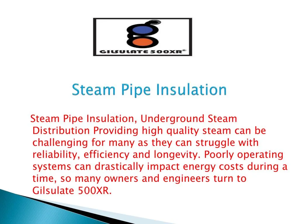 PPT Steam Pipe Insulation PowerPoint Presentation, free download ID