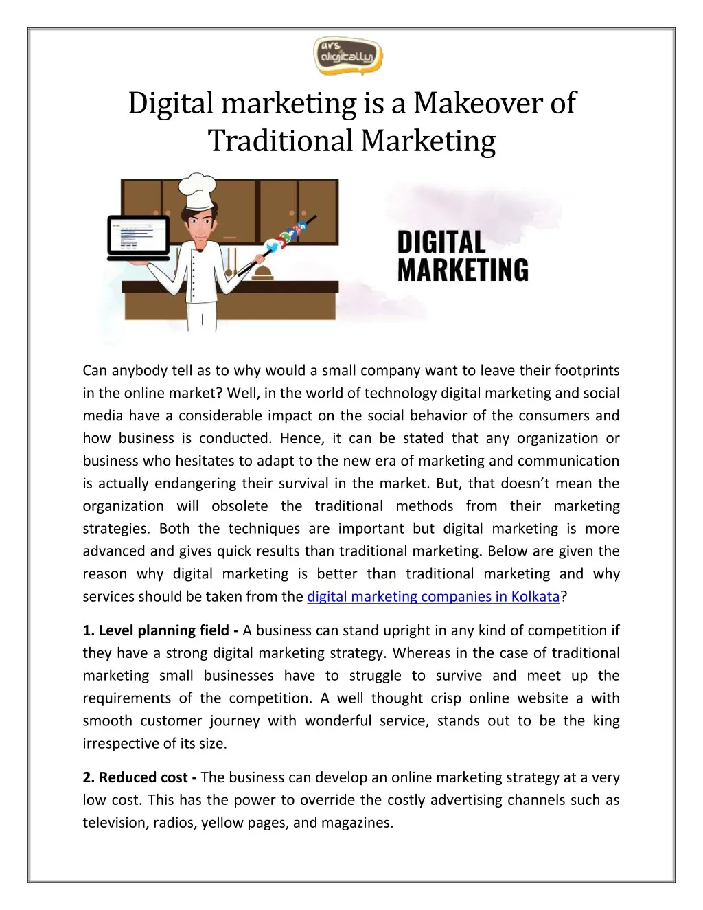 digital marketing is a makeover of traditional n.