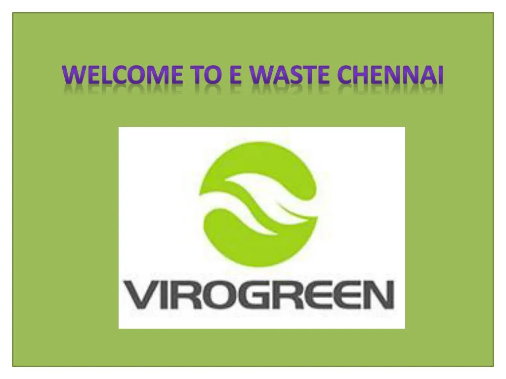 welcome to e waste chennai n.