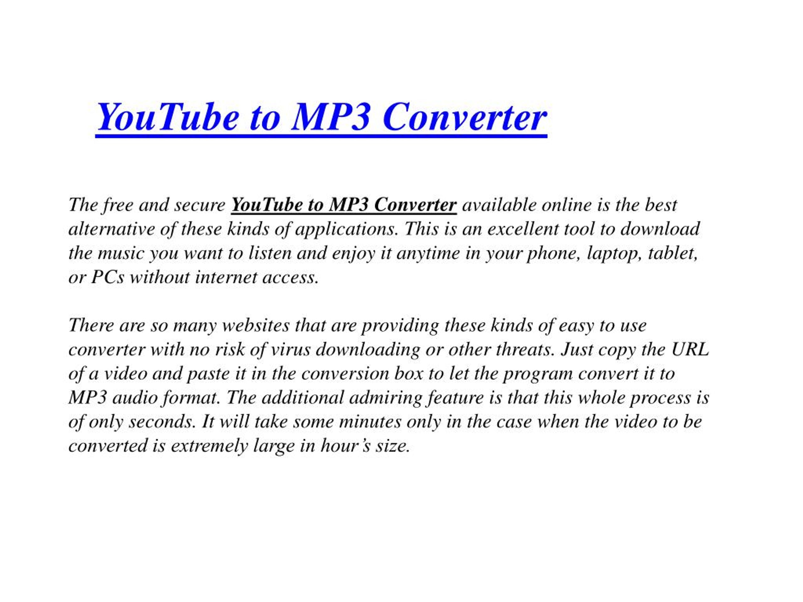 best youtube to mp3 converter