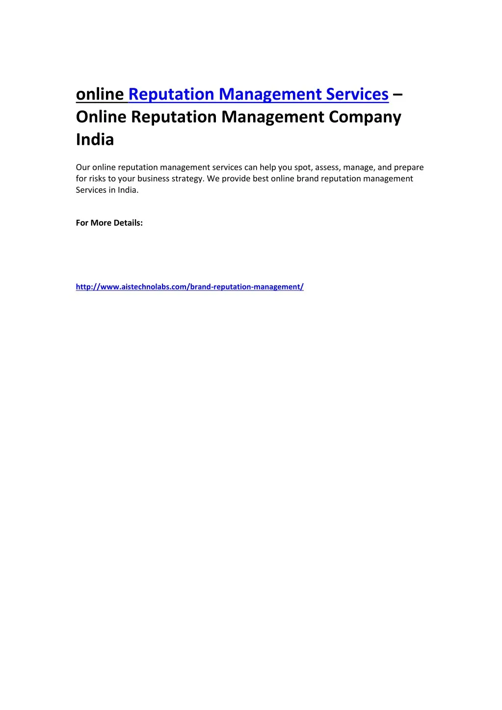 online reputation management services online n.