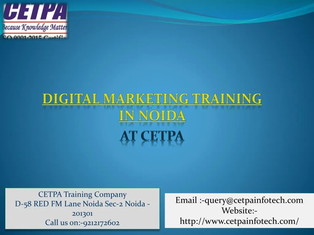 digital marketing training in noida at cetpa n.