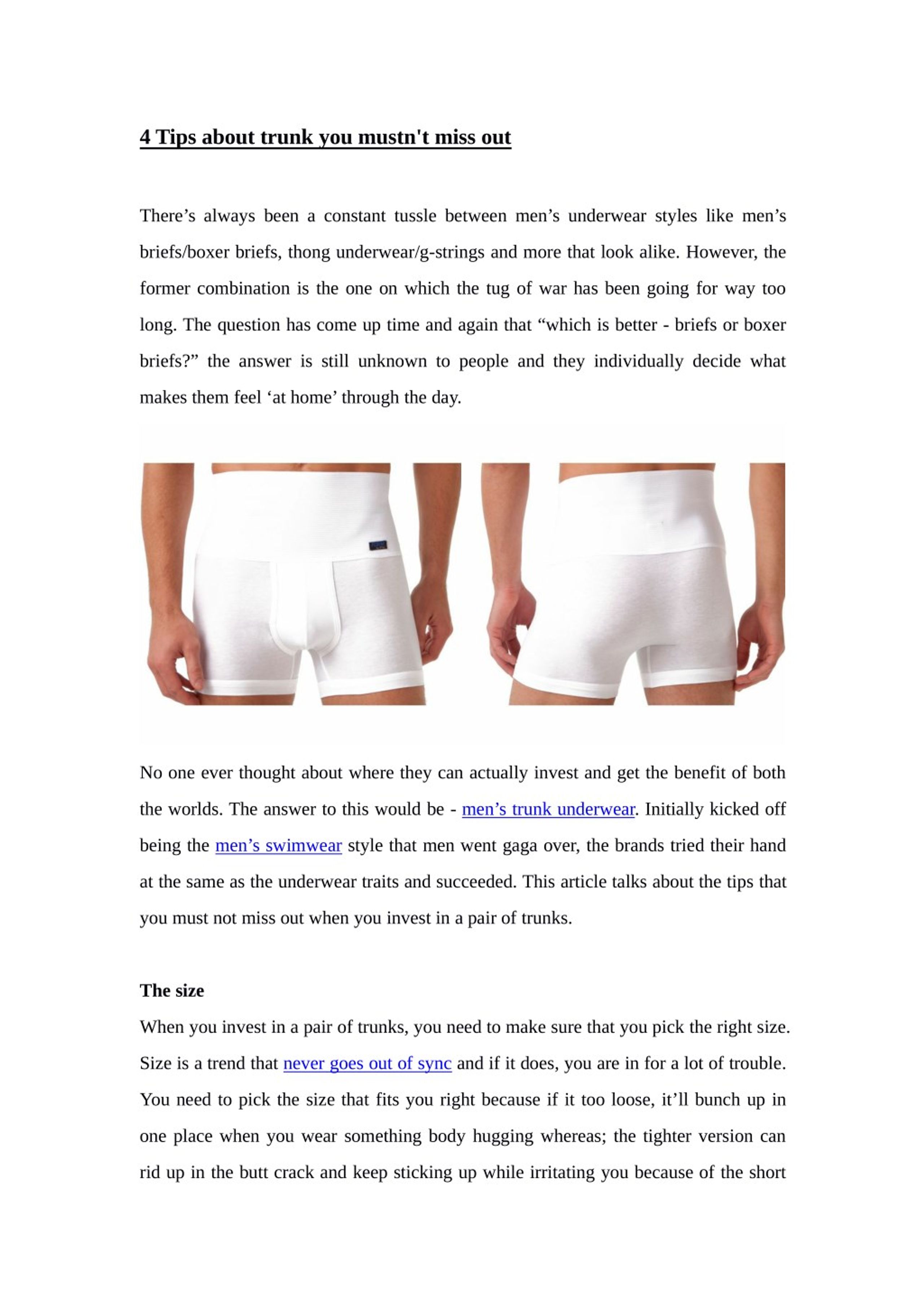 Some Tips To Prevent Your Underwear From Showing – Mensuas