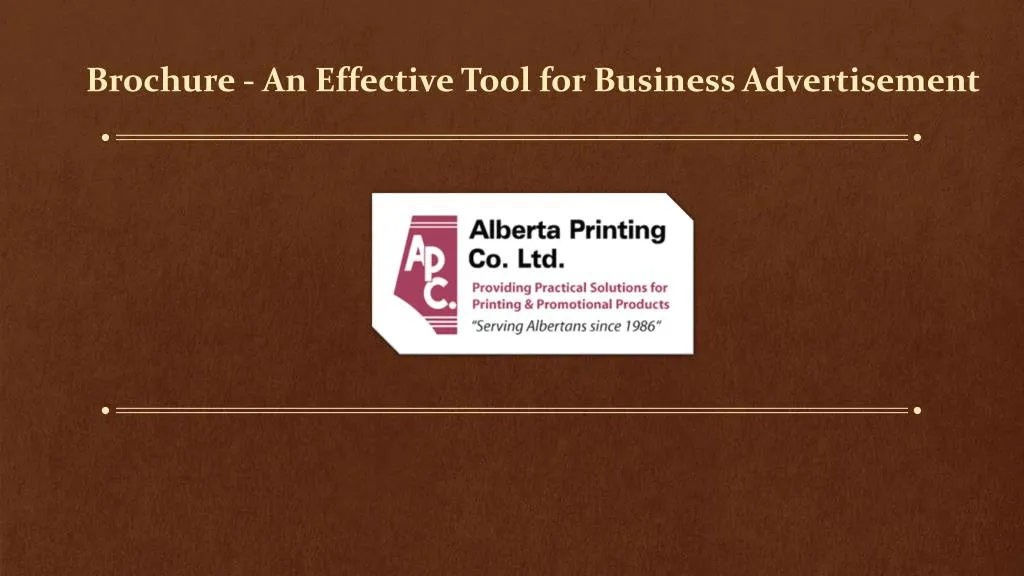 brochure an effective tool for business advertisement n.