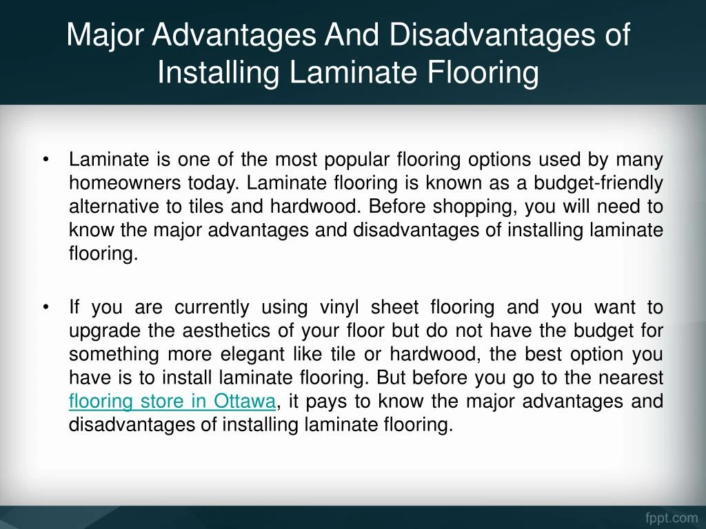 ppt major advantages and disadvantages of installing laminate flooring powerpoint presentation ppt major advantages and disadvantages of installing laminate flooring powerpoint presentation