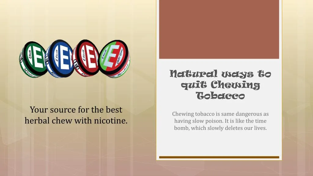 ways to quit chewing tobacco