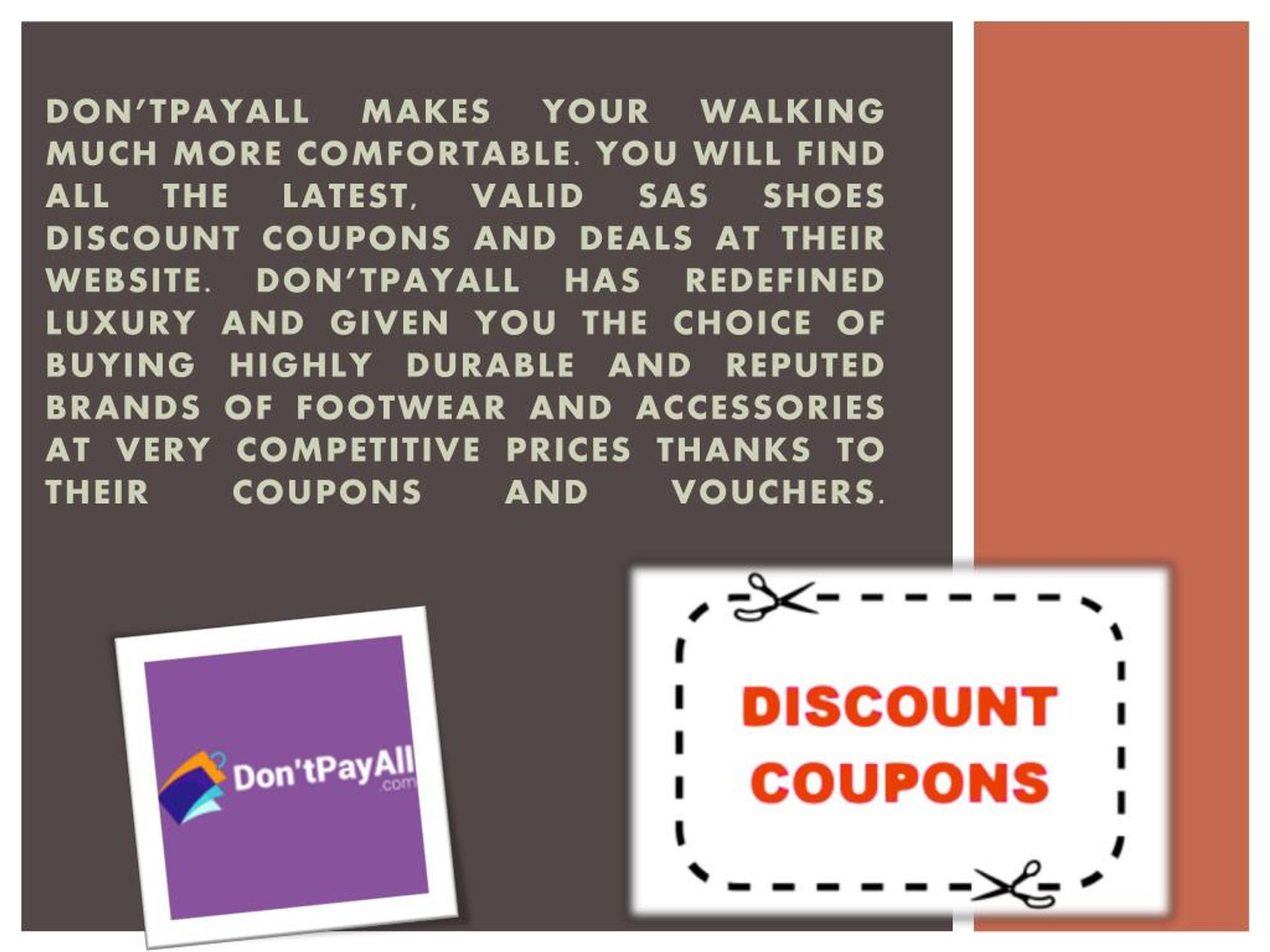PPT SAS Shoes Discount Coupons and Deals Make Your Walking More