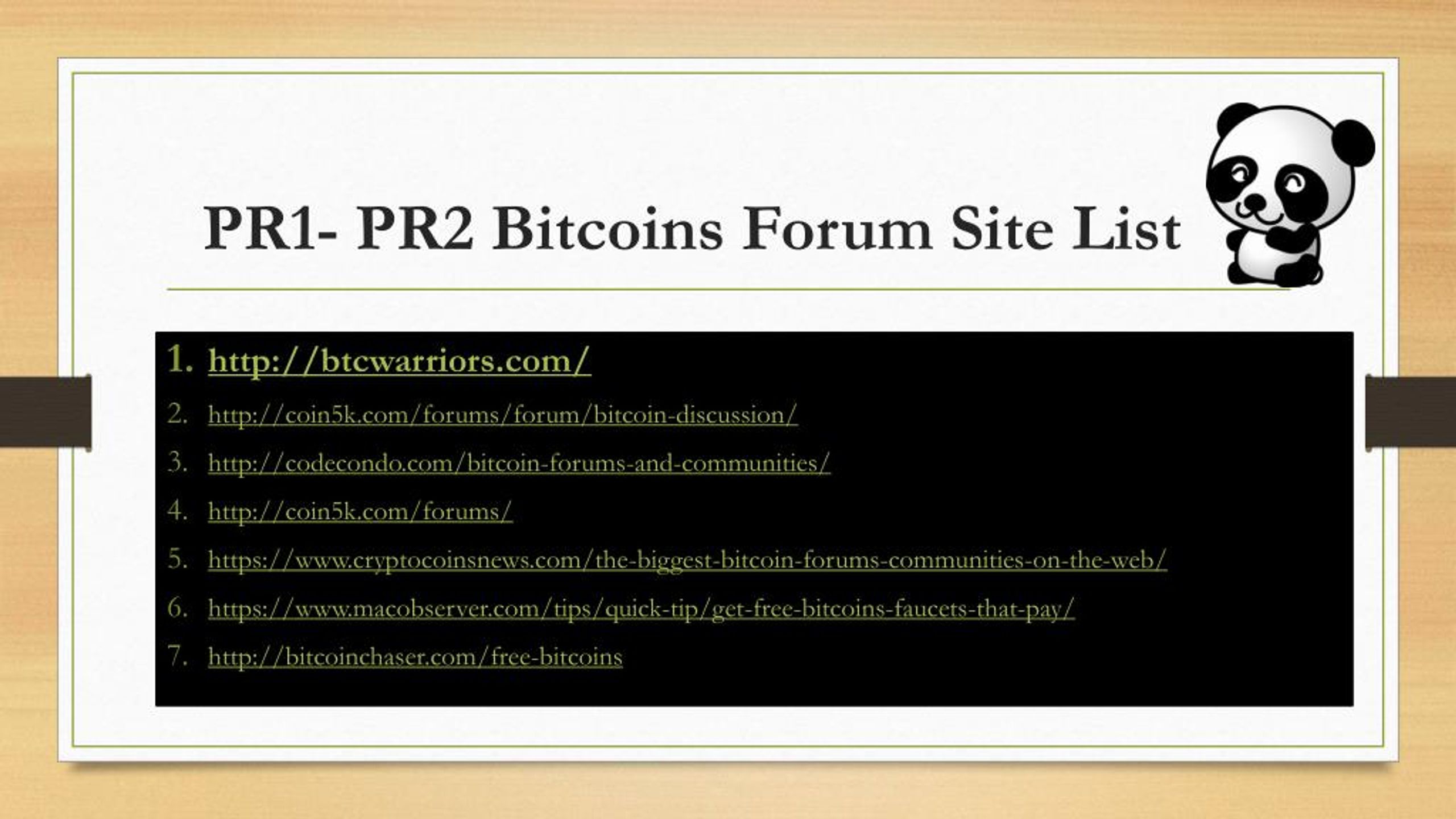 bitcoin forums list