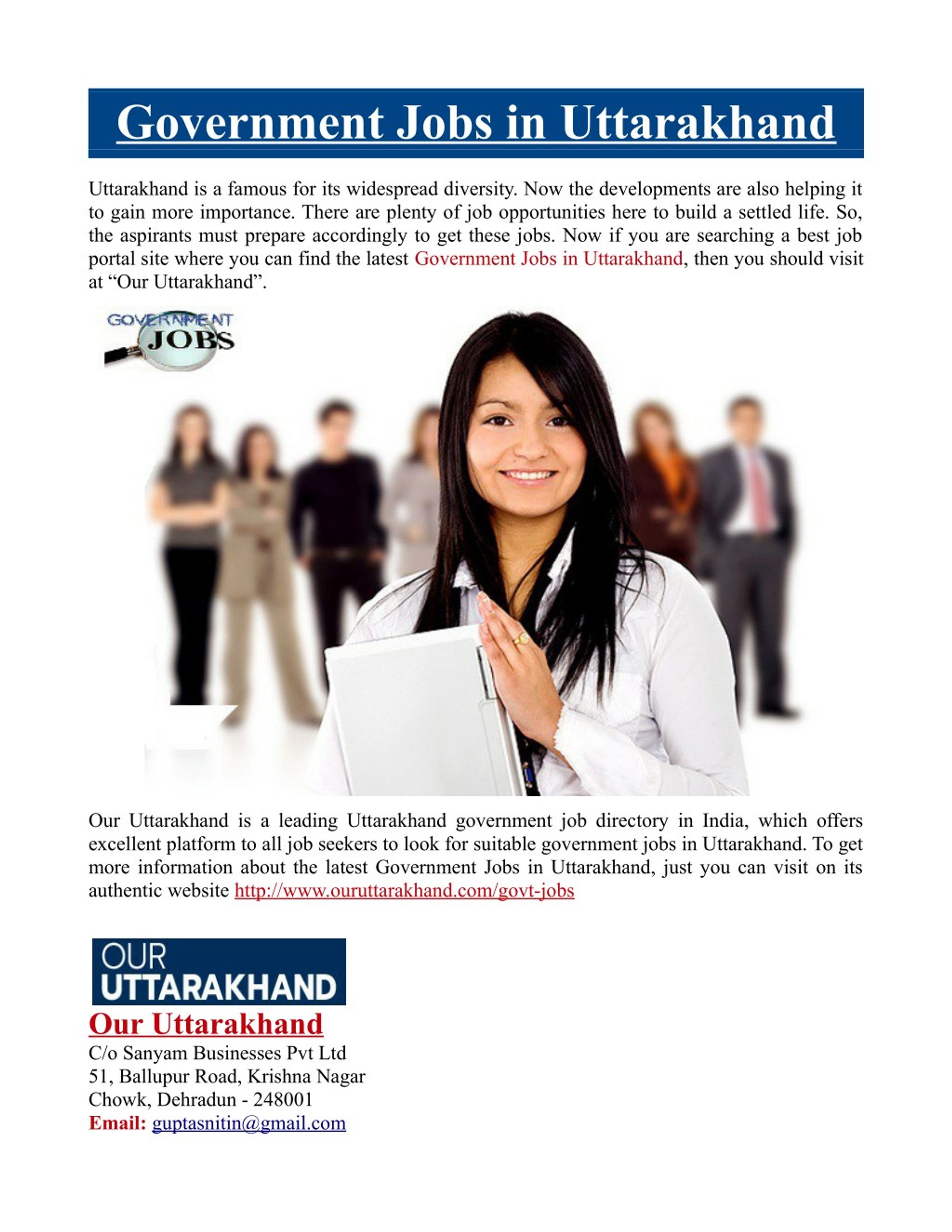 New Govt Jobs In Uttarakhand 2013