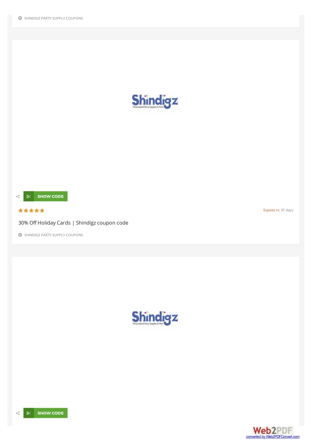 Shindigz coupon code