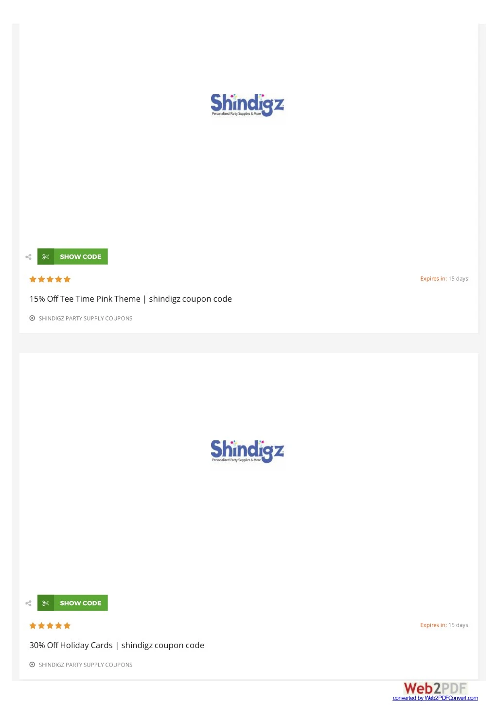 Shindigz coupon code