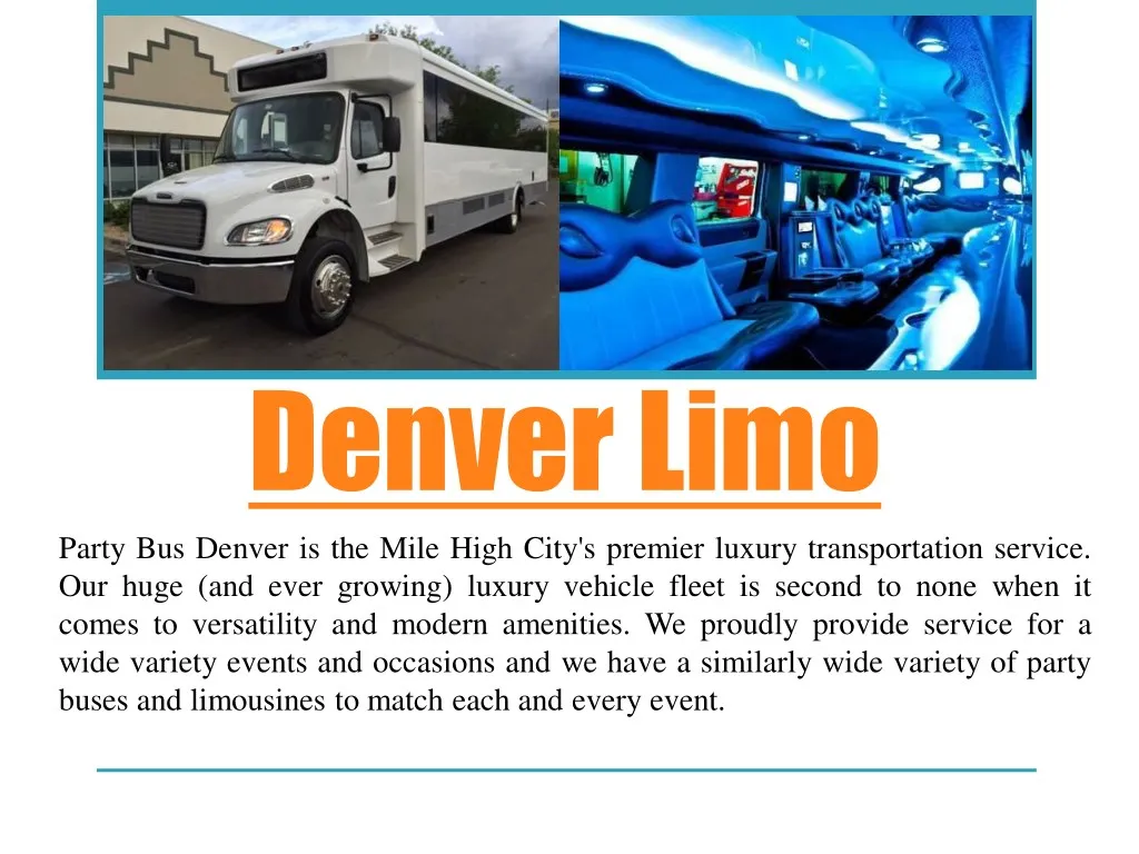 denver limo party bus denver is the mile high n.
