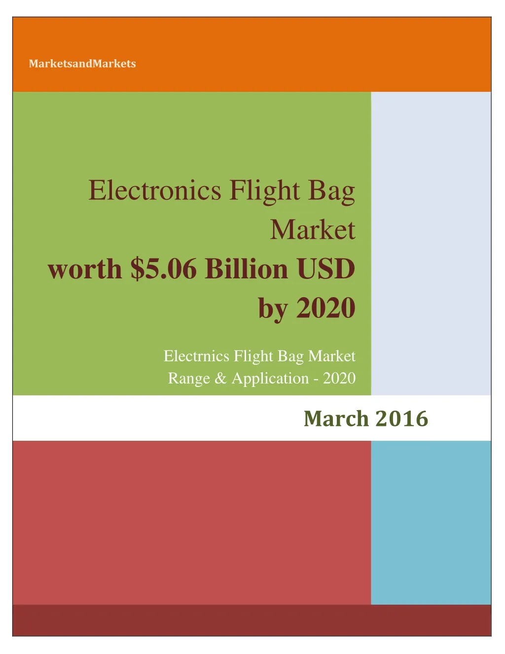 PPT - Electronic Flight Bag (EFB) Market Worth 5.06 Billion USD By 2020 ...