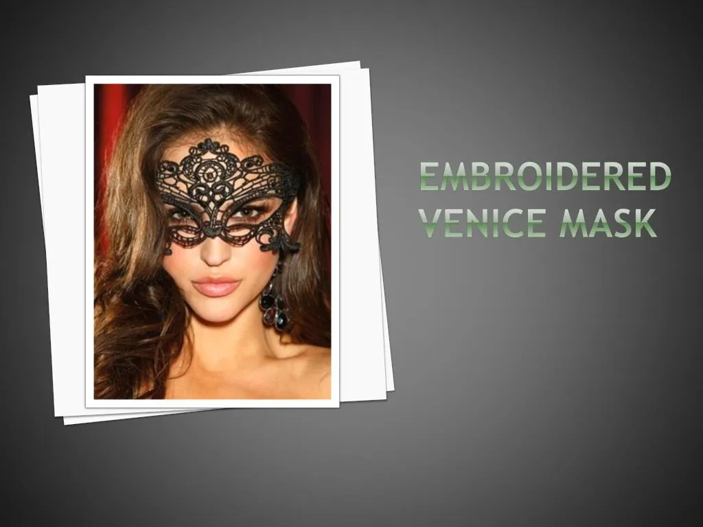 embroidered venice mask n.