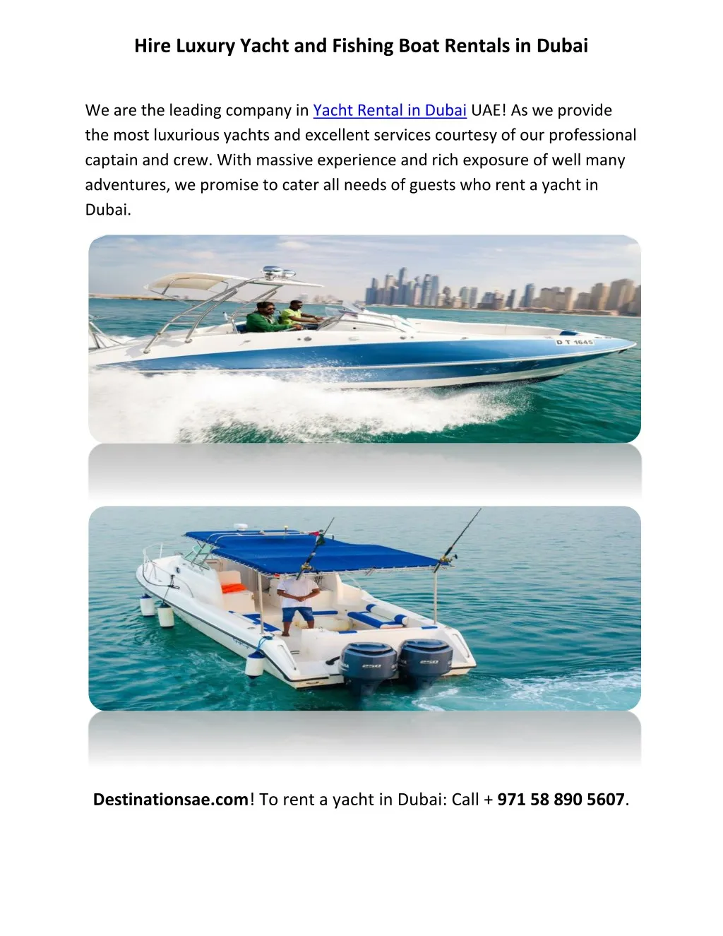 hire luxury yacht and fishing boat rentals n.