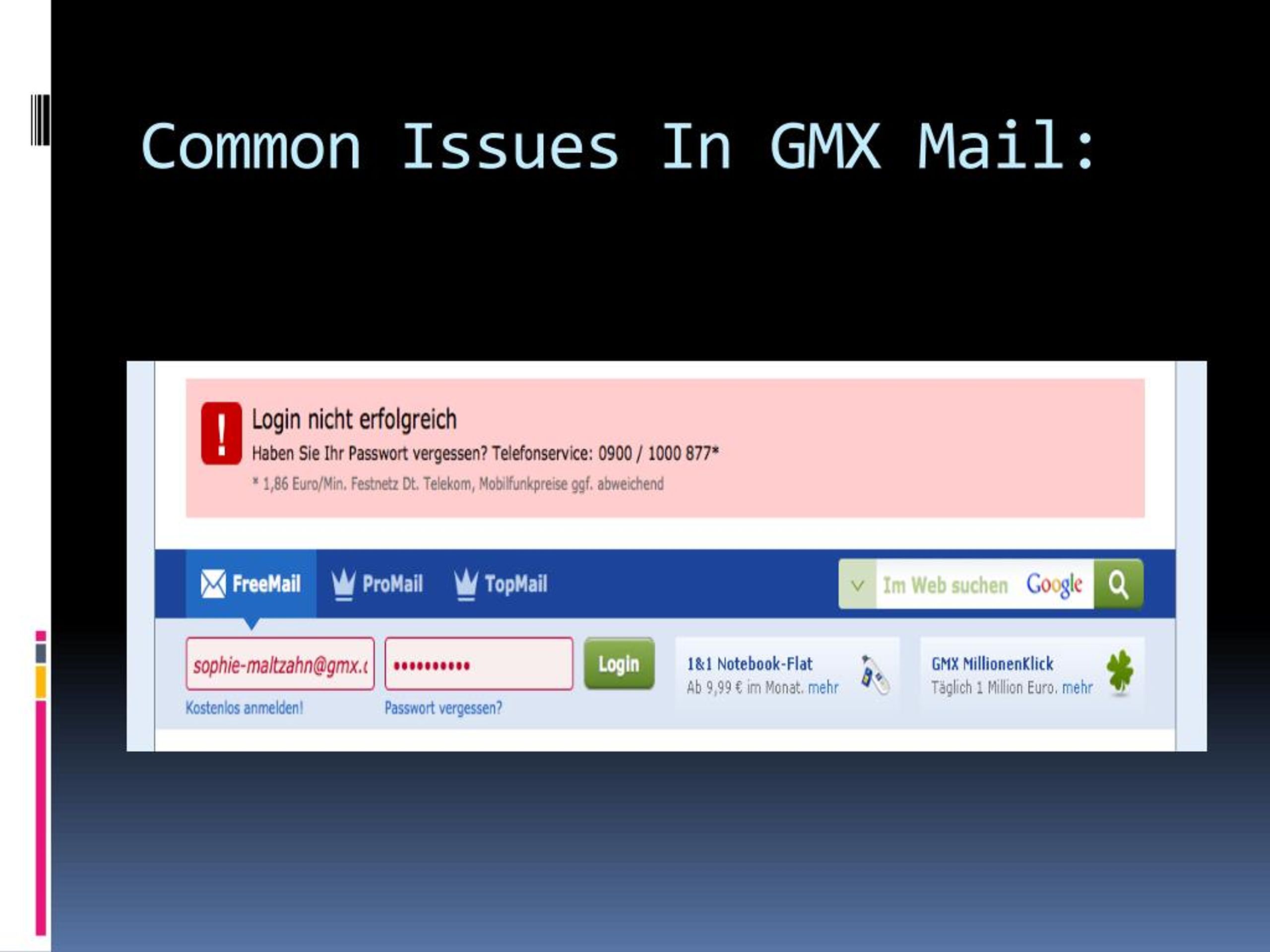 Gmx mail login passwort vergessen