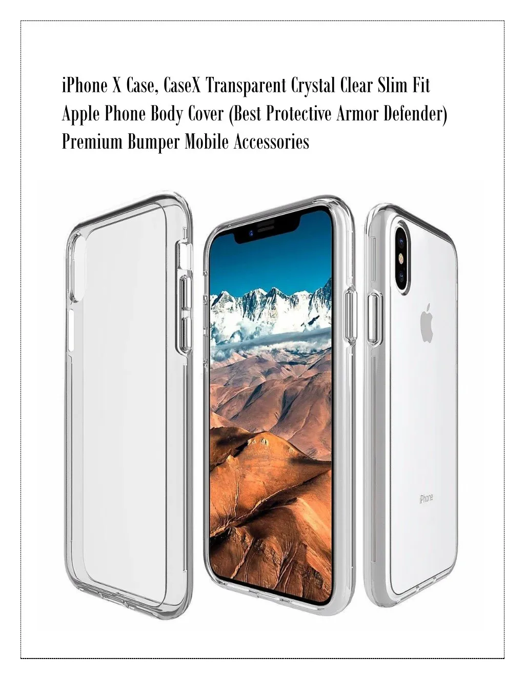 PPT - iPhone X Case, CaseX Transparent Crystal Clear Slim Fit Apple ...