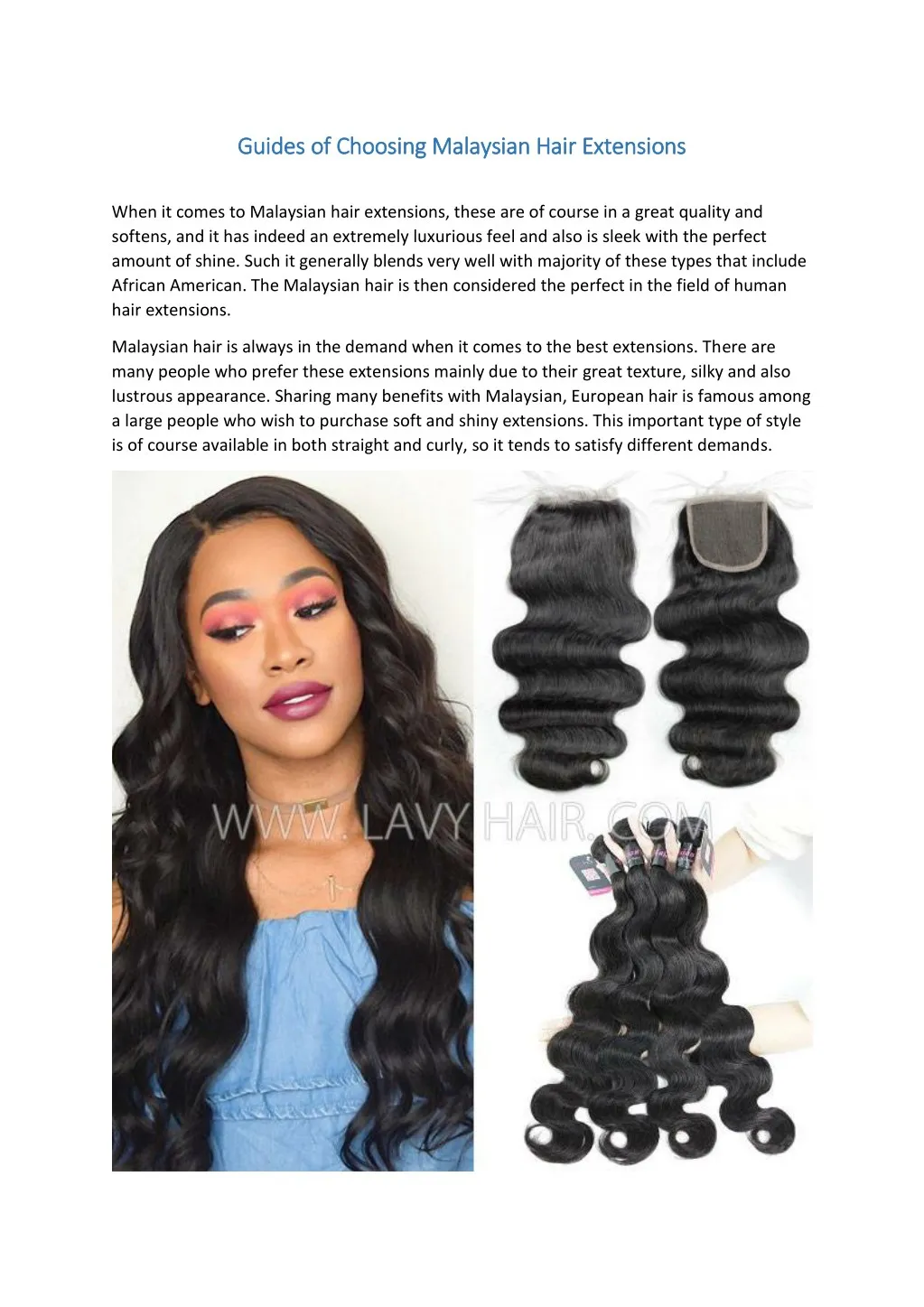 Ppt Guides Of Choosing Malaysian Hair Extensions Powerpoint