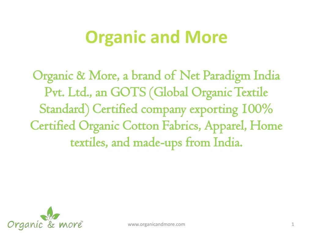 organic and more n.