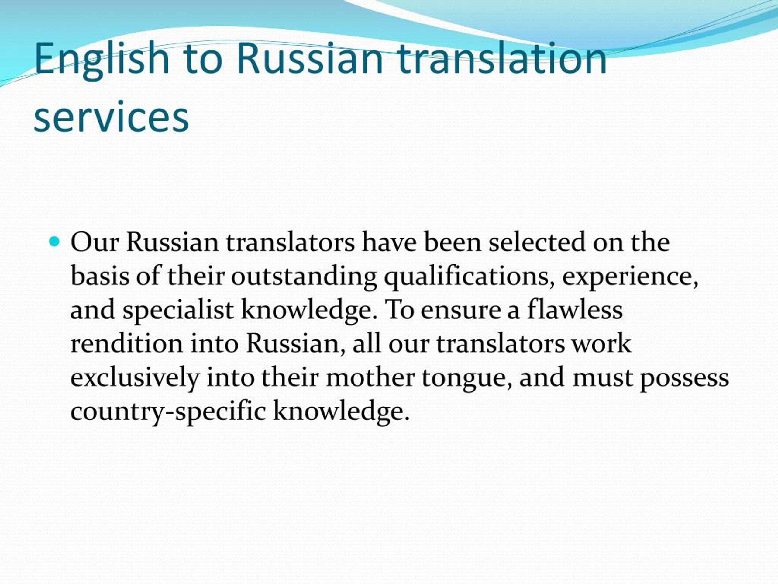 attractive russian translator