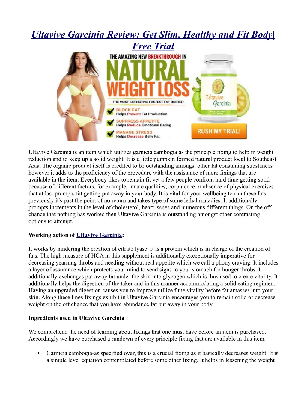 ultavive garcinia review get slim healthy n.