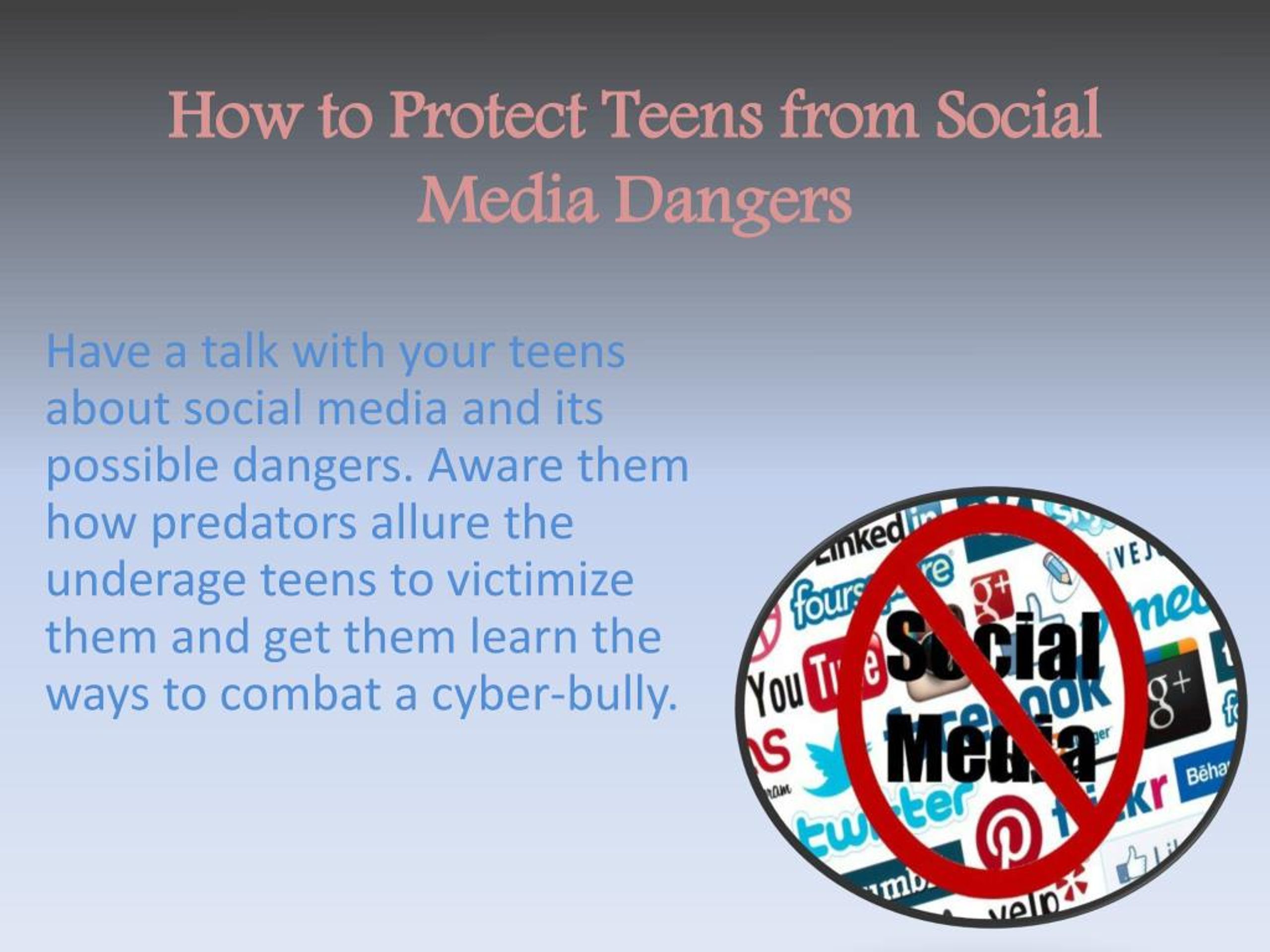 presentation on social media dangers