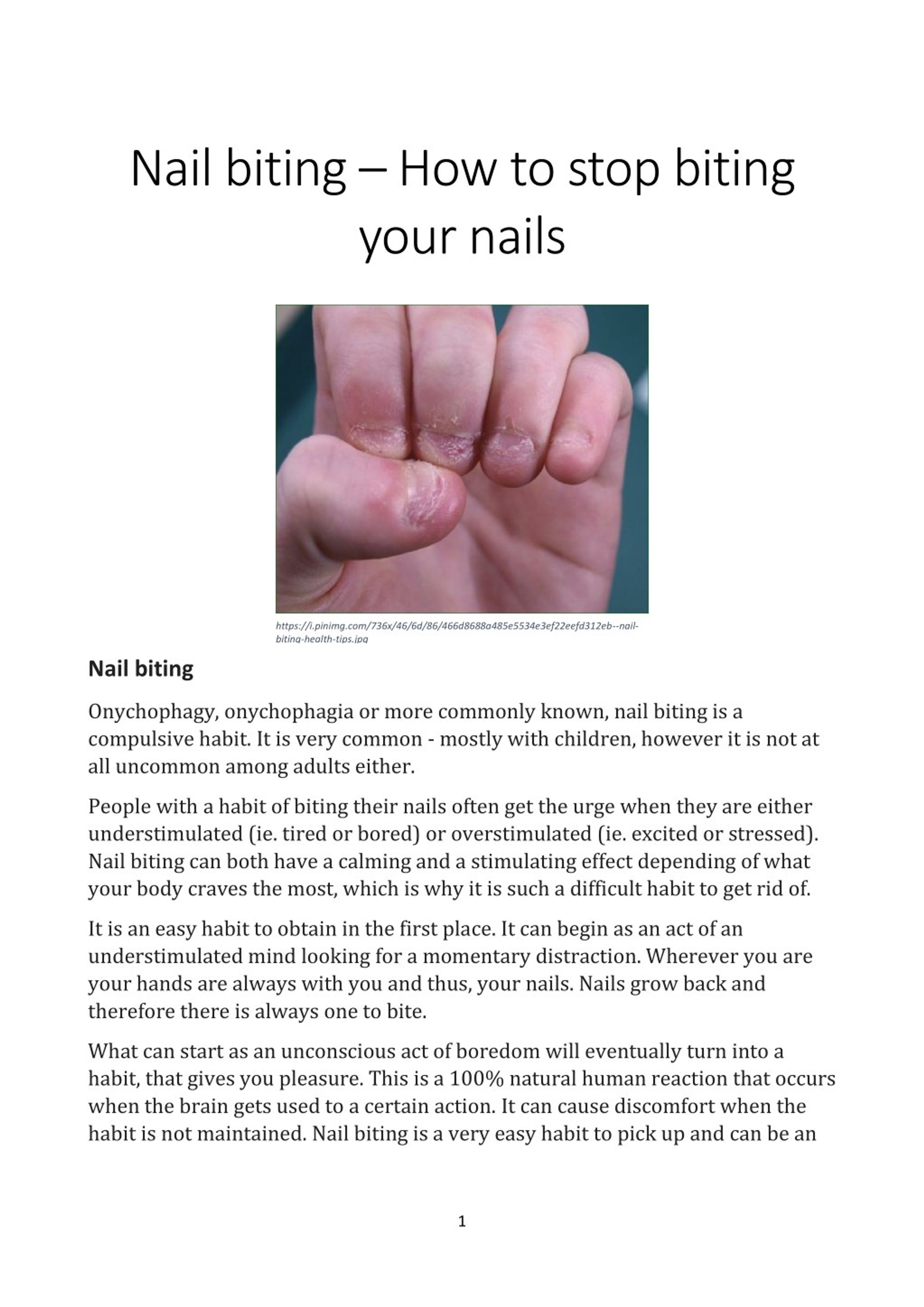 The Dangers of Nail Biting | Healthy Living