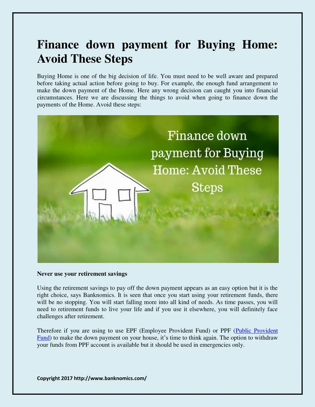 PPT Finance down payment for Buying Home Avoid These Steps