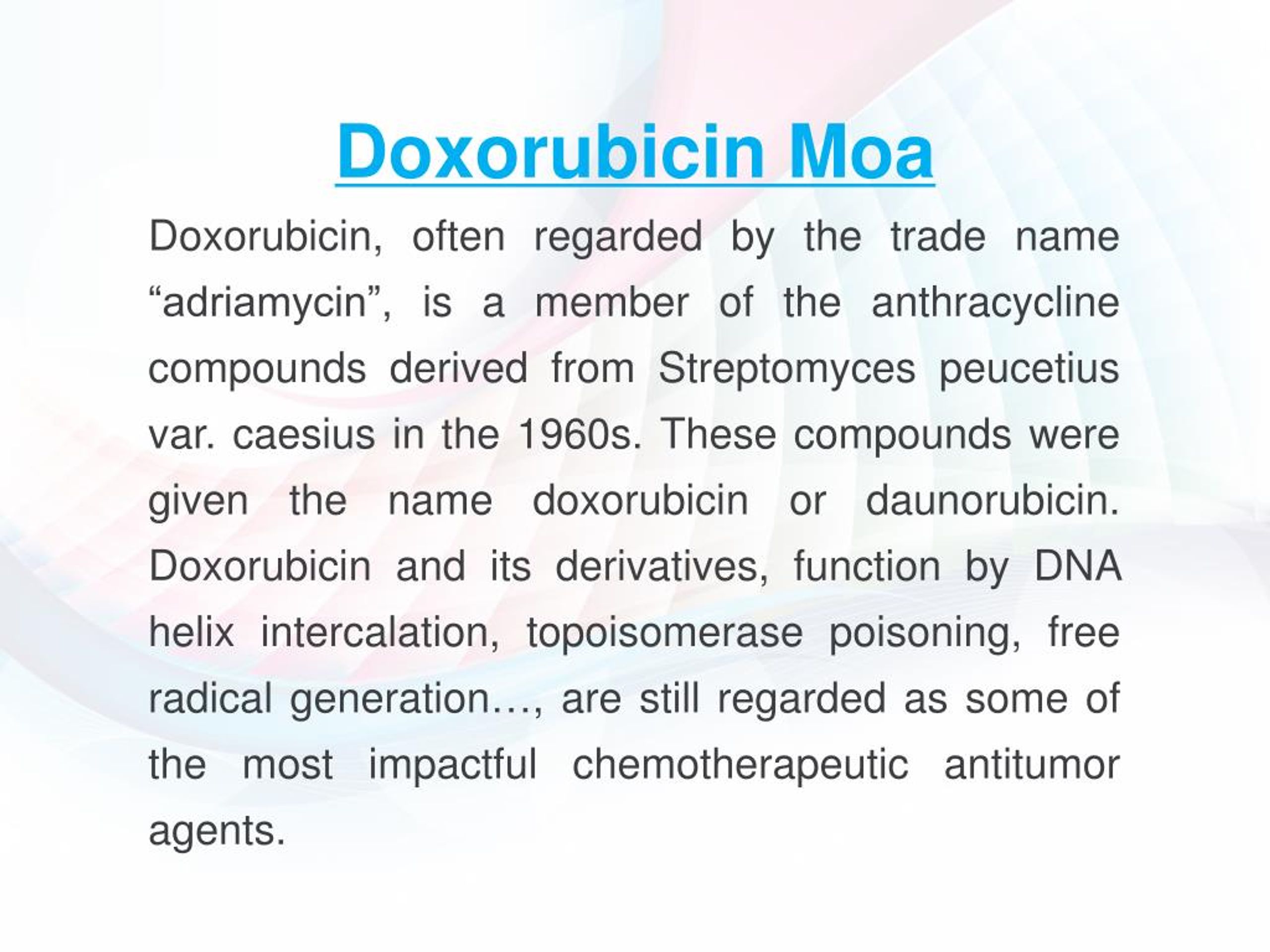 Ppt Doxorubicin Moa Powerpoint Presentation Free Download Id7698898