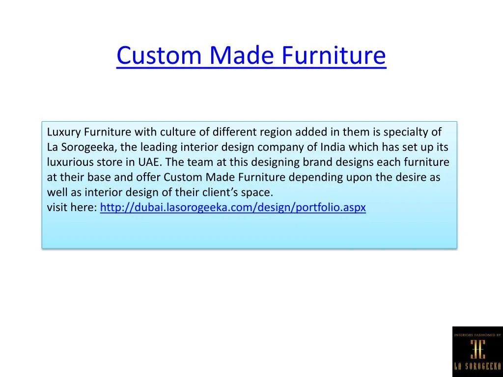 custom made furniture n.