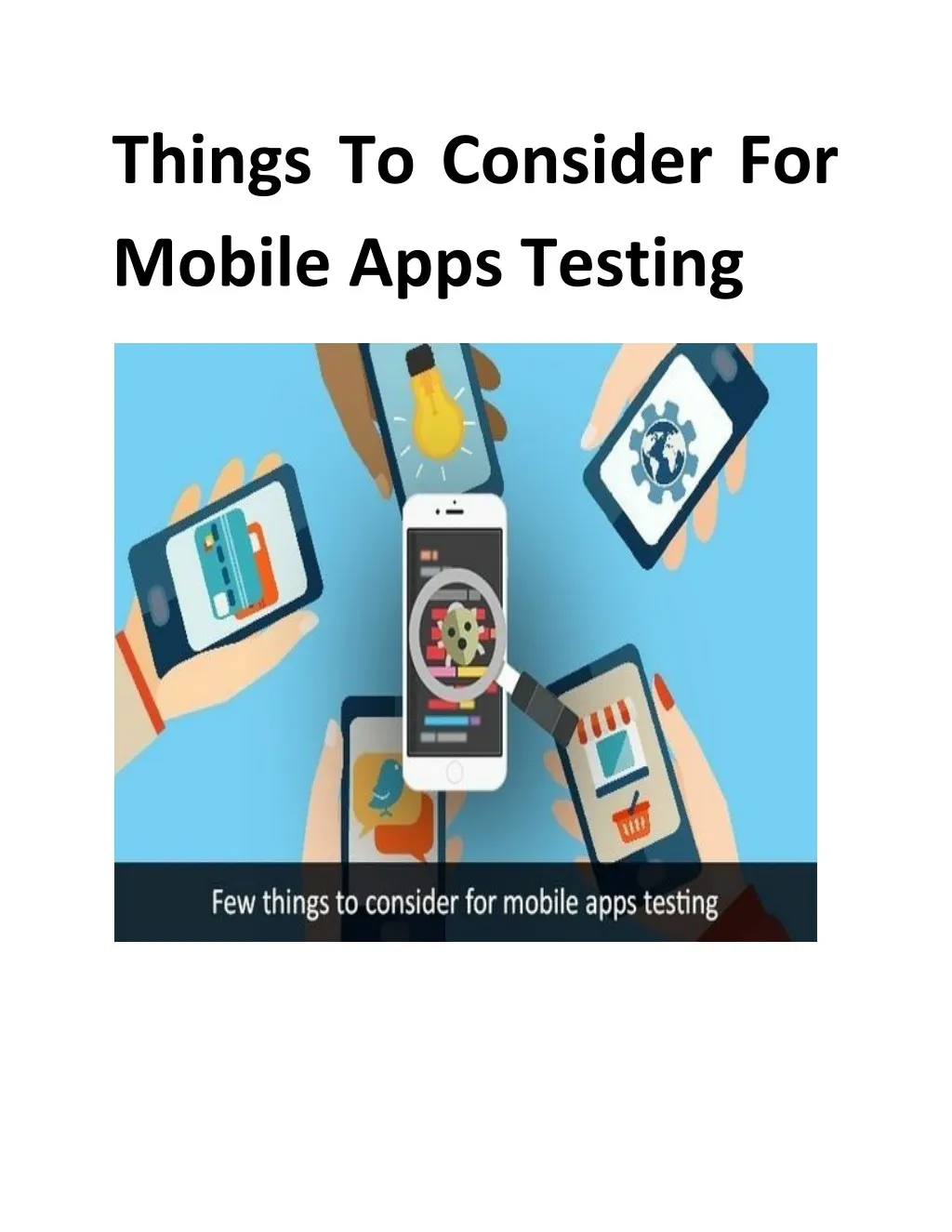 things to consider for mobile apps testing n.