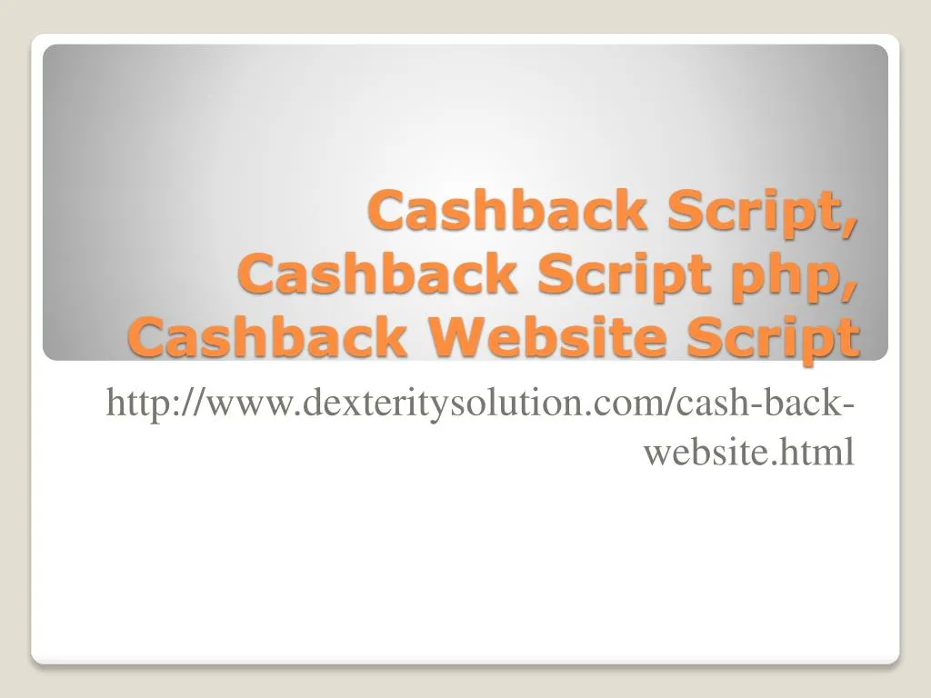 cashback script php