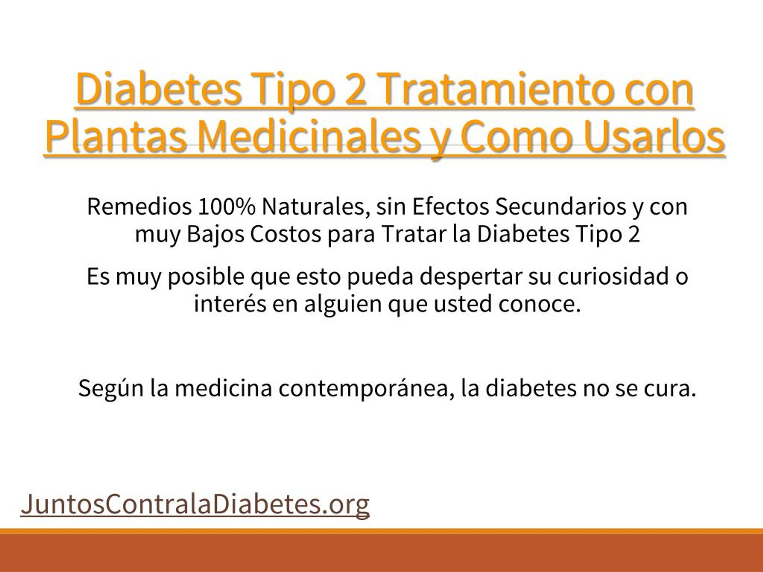 Ppt Diabetes Tipo 2 Tratamiento Con Plantas Medicinales Y Como