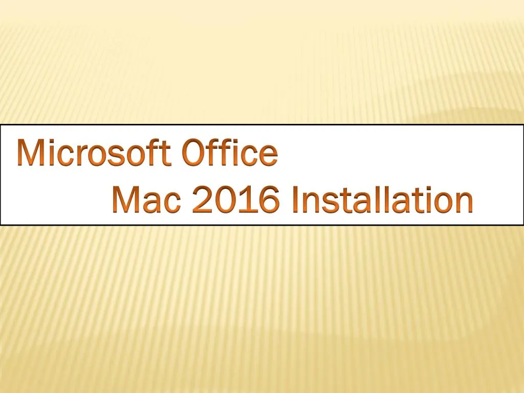 install microsoft office for mac
