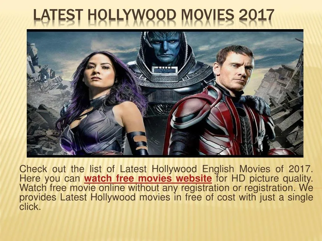 Ppt Latest Hollywood Movies 2017 Powerpoint Presentation Free Download Id 7700977