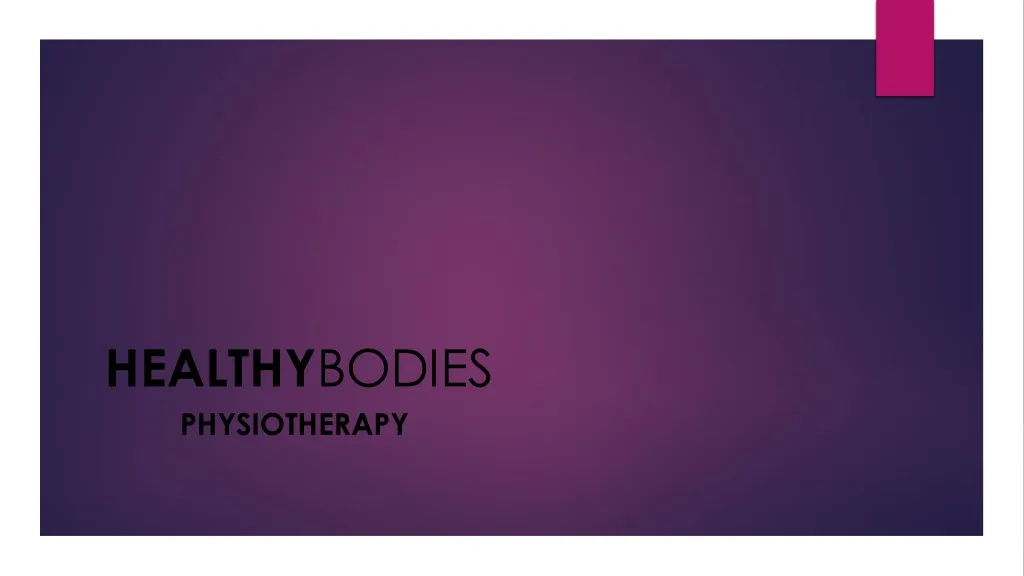 healthy bodies physiotherapy n.