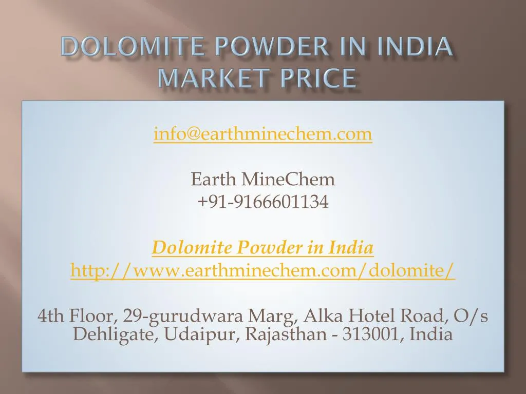 dolomite powder in india market price n.