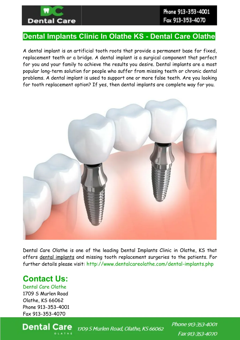 PPT Dental Implants Clinic In Olathe KS Dental Care