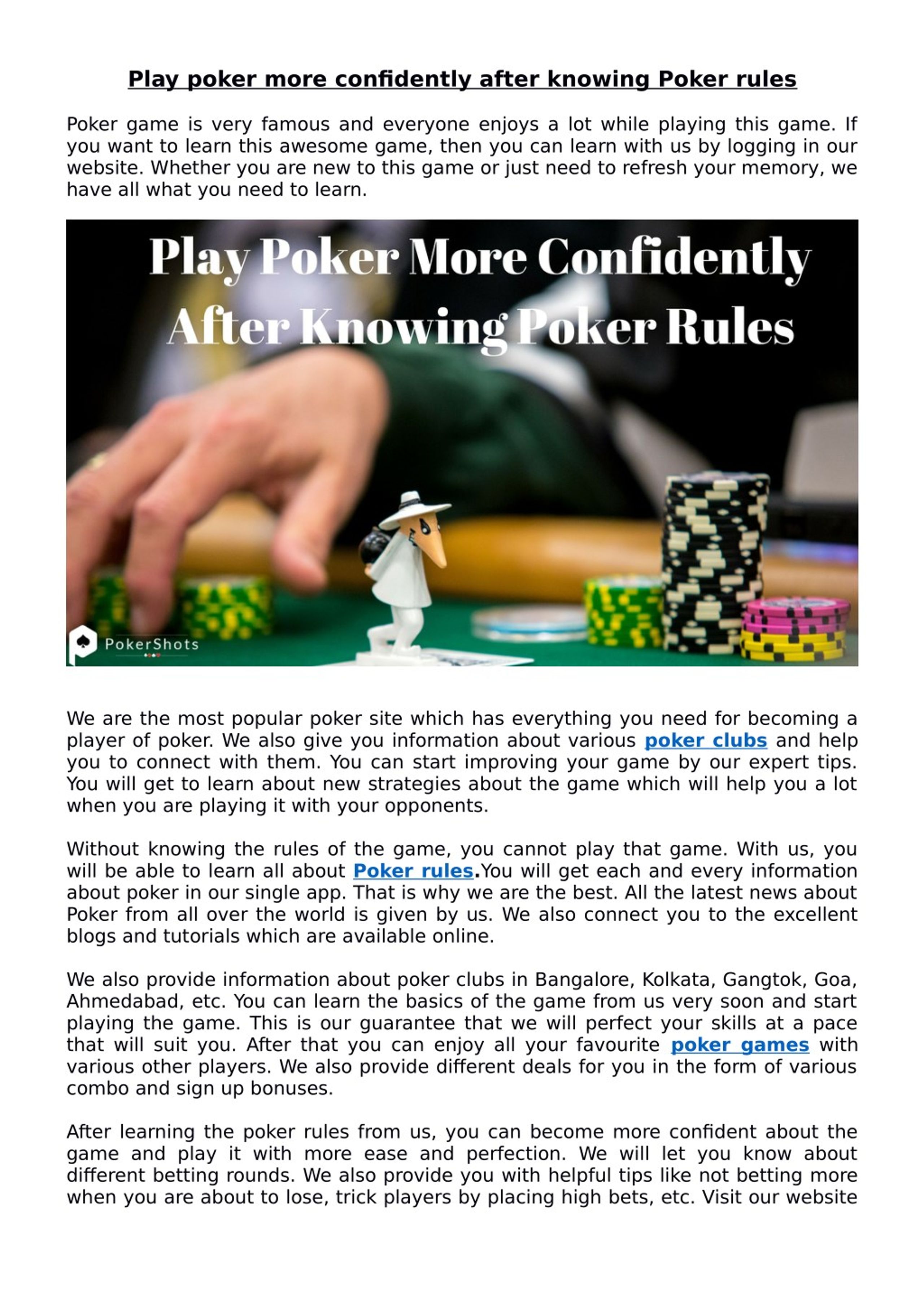 All in Poker Rules - When Should You Go All in?