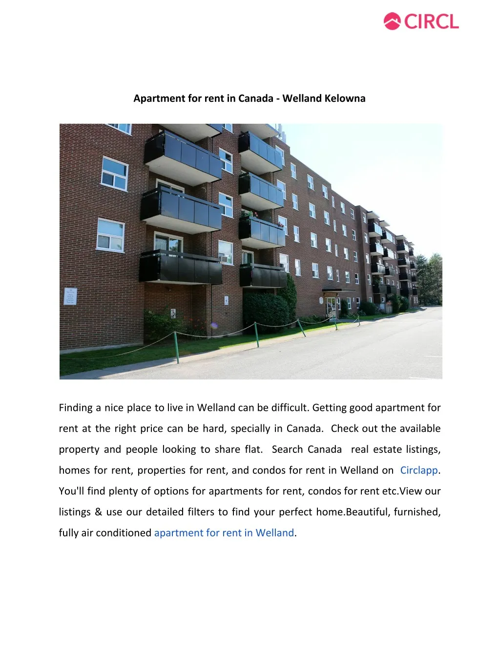 apartment for rent in canada welland kelowna n.