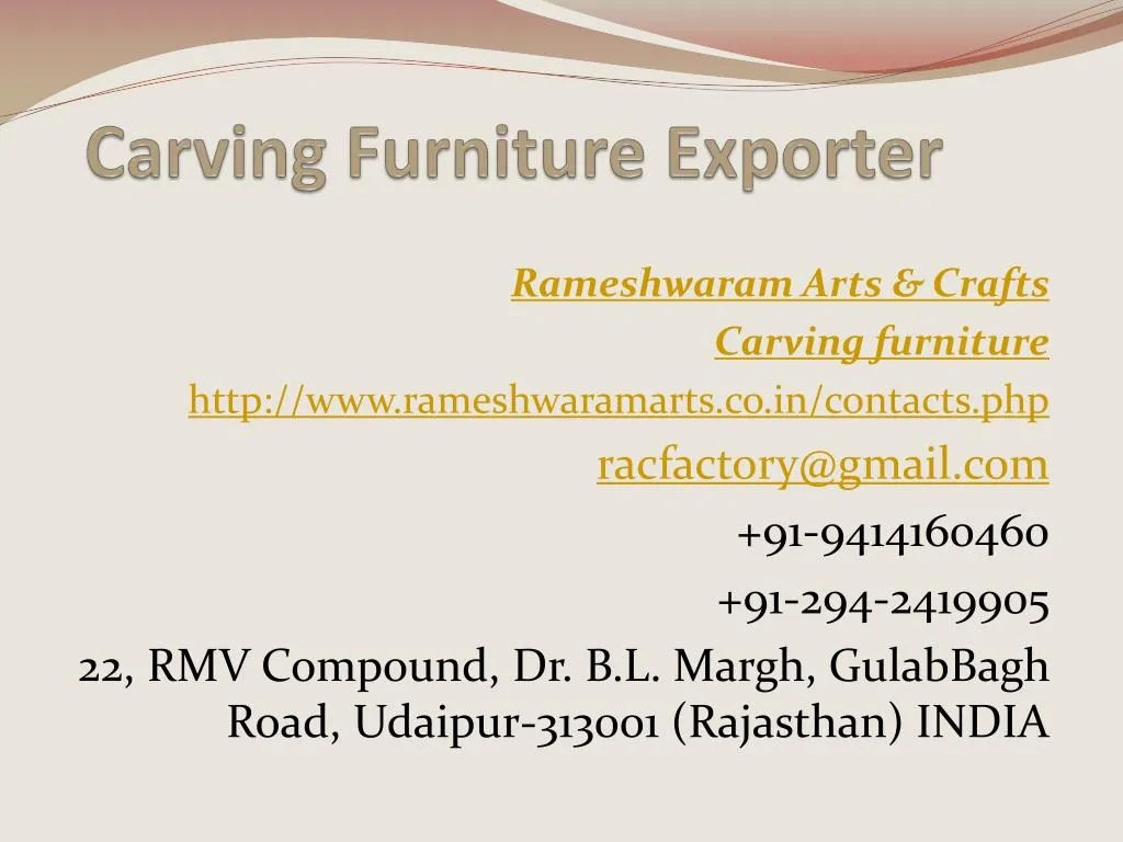 carving furniture exporter n.