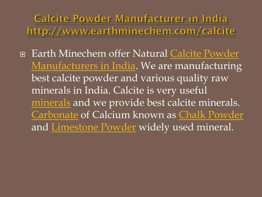 is calcium carbonate used in gunpowder