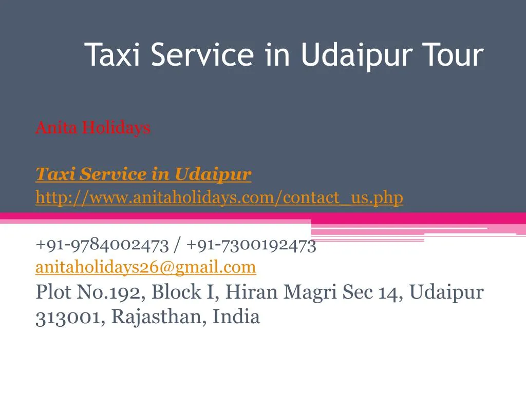 taxi service in udaipur tour n.