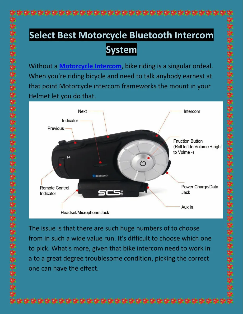 PPT Select Best Motorcycle Bluetooth System PowerPoint
