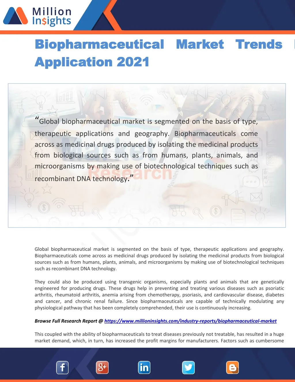 PPT - Biopharmaceutical Market Trends By Application 2021 PowerPoint ...