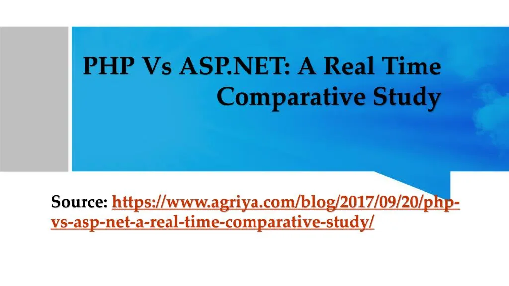 php vs asp net a real time comparative study n.
